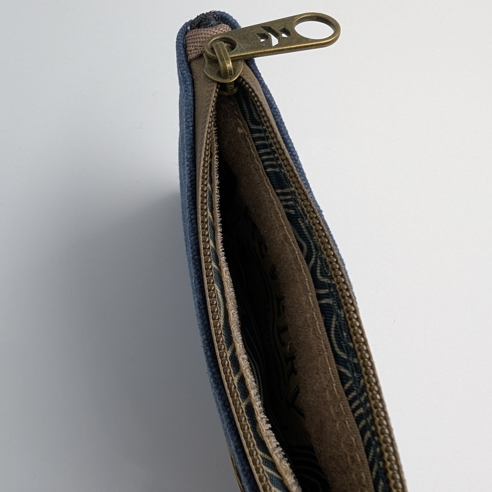 Revelry Navy Canvas Wallet with Tan Details Smell Proof High Quality - Picture 4 of 4